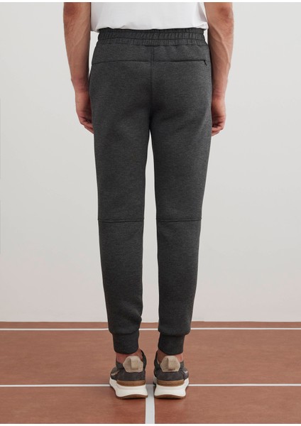 Antrasit Renk Örme Kumaşdan Jogger Pantolon