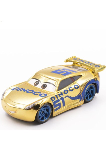 Yeni Disney Pixar Arabalar 3 Metal Araba Oyuncak Altın Yıldırım Mcqueen Dinoco Cruz Ramirez Modeli Çocuklar Eğitici Oyuncak Araçlar Hediye (Yurt Dışından)