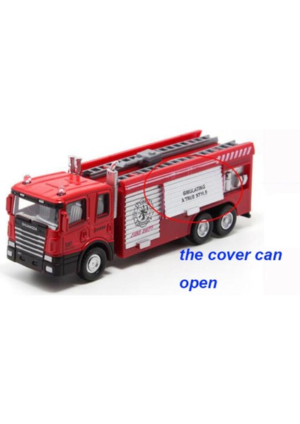 1/60 Ölçekli Klasik Kurtarma Merdiveni Itfaiye Kamyonu Araçlar Diecast Minyatür Model Araba Koleksiyonu Toplu Hediyeler Ekran Hatıra (Yurt Dışından)