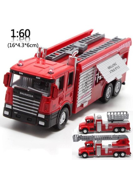 1/60 Ölçekli Klasik Kurtarma Merdiveni Itfaiye Kamyonu Araçlar Diecast Minyatür Model Araba Koleksiyonu Toplu Hediyeler Ekran Hatıra (Yurt Dışından)