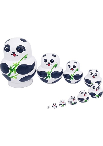 Takım Yuvalama Bebek Çevre Dostu Ince Işçilik El Sanatları Ürünü Geleneksel Matryoshka Yuvalama Panda Bebek Çocuklar Için (Yurt Dışından)