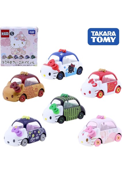 Takara Tomy Dream Tomica Hello Kitty Koleksiyonu 6 Parça Kutu Oto Araba Motorları Araç Döküm Metal Modeli Koleksiyonu Çocuk Oyuncakları (Yurt Dışından)