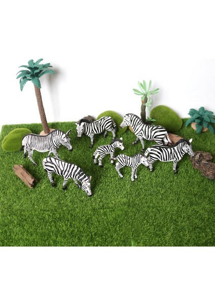 Gerçekçi Yaban Hayatı Hayvan Modeli Figürler Zebra Vahşi Hayvanlar Aile Figürleri Koleksiyon Minyatür Biliş Eğitici Oyuncaklar (Yurt Dışından) modelleri