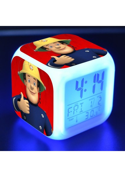 Yangın Adam Sam Anime Heykelcik Itfaiyeci Sam Juguetes LED Çalar Saat Renkli Dokunmatik Işık Şekil Oyuncaklar Çocuklar Için Noel Hediyesi (Yurt Dışından) fırsatları