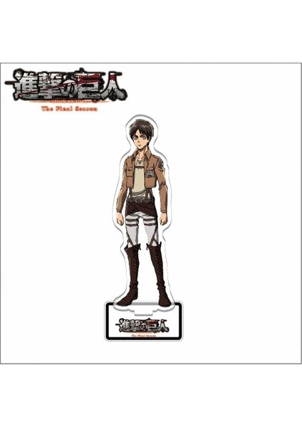 Titan Shingeki No Kyojin Eren Jaeger Mikasa Ackerman Akrilik Standı Şekil Anahtarlık Koleksiyon Model Oyuncak Hediyeler Cosplay (Yurt Dışından)