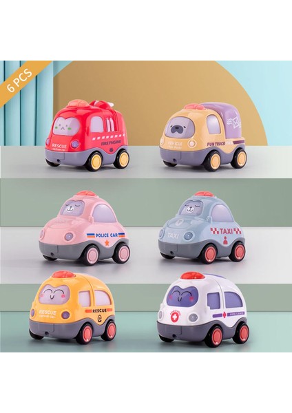 6 Adet/takım Çocuk Sevimli Model Araba 1:64 Şehir Küçük Mühendislik Plastik Araç Çocuklar 12 Ay Eğitim Oyunu Araba Oyuncak Çocuk Hediyeler Için (Yurt Dışından)