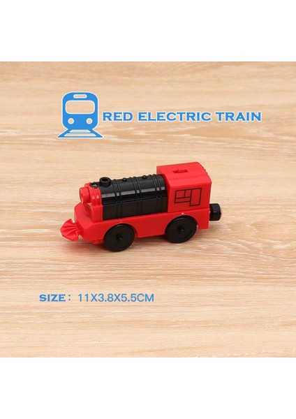Çocuklar Elektrikli Tren Ahşap Parça Manyetik Yuvası Döküm Elektrikli Demiryolu Iki Araba ile Tren Ahşap Oyuncak Fıt Ahşap Brio Parçalar (Yurt Dışından)