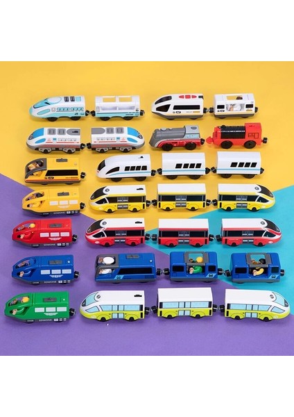 Çocuklar Elektrikli Tren Ahşap Parça Manyetik Yuvası Döküm Elektrikli Demiryolu Iki Araba ile Tren Ahşap Oyuncak Fıt Ahşap Brio Parçalar (Yurt Dışından) fırsatları