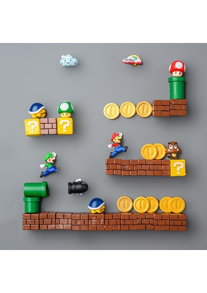 Orijinal Süper Mario 3D Buzdolabı Mıknatısları Buzdolabı Mıknatısı Mesaj Etiket Yetişkin Adam Kız Erkek Çocuk Çocuk Oyuncakları Doğum Günü Hediyeleri (Yurt Dışından)