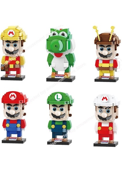Süper Mario Blokları Mini Karikatür Küçük Bloklar Eğitim Yapı Oyuncak Anime Figürü Aksiyon Tuğlaları Wario Çocuk Doğum Günü Hediyeleri (Yurt Dışından) modelleri