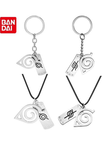 Bandai Anime Naruto Anahtarlıklar Kolye Uzumaki Shuriken Serin Rakamlar Cosplay Prop Metal Alaşım Kolye Aksesuarları Çocuk Oyuncak Hediye (Yurt Dışından)