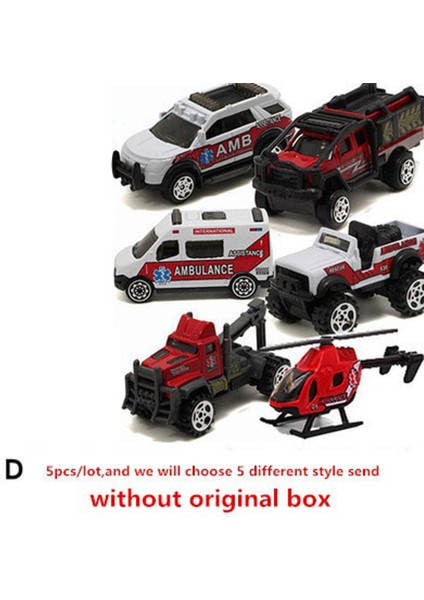 5cs/lot 1:64 Alaşım Model Araba Takım Elbise Ordu Şehir Itfaiye Çocuk Oyuncak Araba Çocuklar Için (Yurt Dışından)