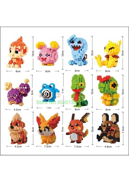 41 Tarzı Küçük Yapı Taşları Pokemon Blokları Küçük Karikatür Picachu Hayvan Modeli Eğitim Oyunu Grafik Tuğla Pokemones Oyuncaklar (Yurt Dışından) indirimleri