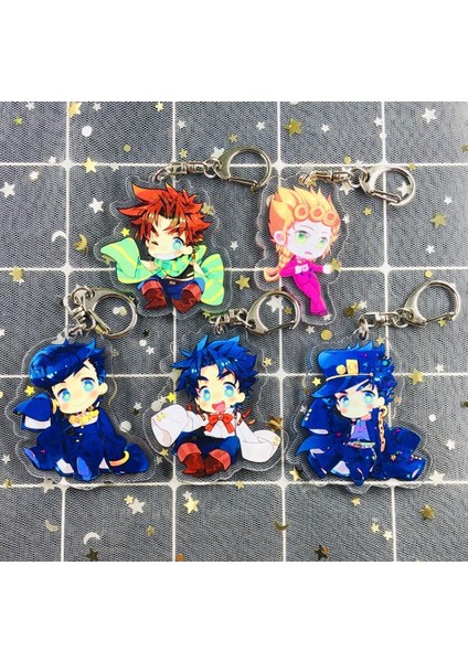 Anime Jojo'nun Tuhaf Macera Joseph Joestar Sezar Rohan Fugo Akrilik Şekil Kolye Anahtarlık Anahtarlık Koleksiyon Model Oyuncak (Yurt Dışından) modelleri