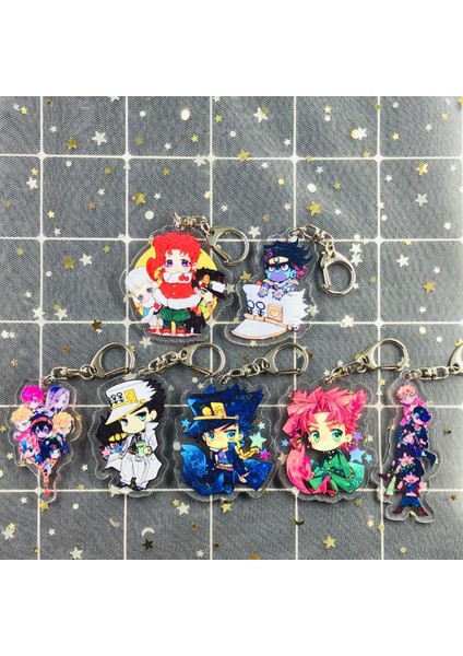 Anime Jojo'nun Tuhaf Macera Joseph Joestar Sezar Rohan Fugo Akrilik Şekil Kolye Anahtarlık Anahtarlık Koleksiyon Model Oyuncak (Yurt Dışından) indirimleri