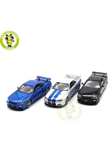 1/32 Gt R R34 Araba Yarışı Jkm Pres Döküm Model Araba Oyuncaklar Çocuk Erkek Kız Hediyeler Ses Aydınlatma (Yurt Dışından) modelleri