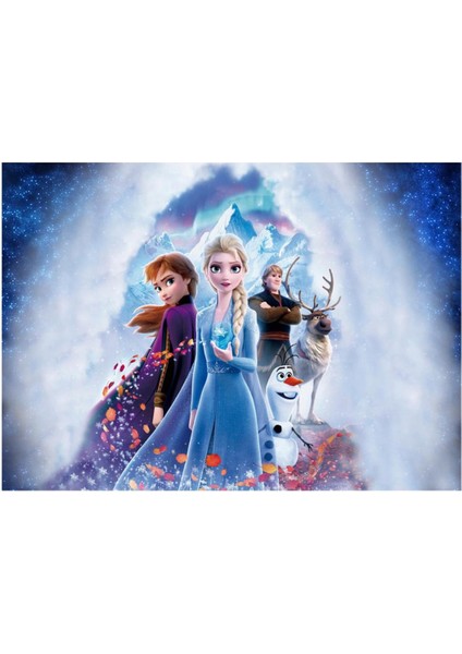 Orijinal Disney Prenses Dondurulmuş 2 Mutlu Doğum Günü Partisi Süslemeleri Arka Plan Bez Anime Figürleri Karikatür Tema Çocuk Oyuncakları Hediyeler (Yurt Dışından)