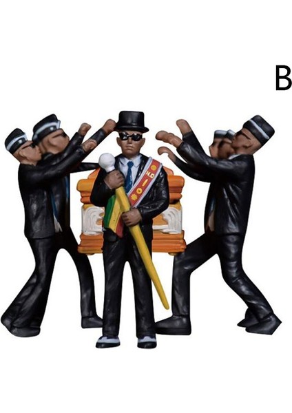 Moda Siyahlar Tabut Taşımak Takım Şekil 10 cm Siyahlar Tabut Taşımak Pvc Action Figure Koleksiyon Oyuncaklar (Yurt Dışından)