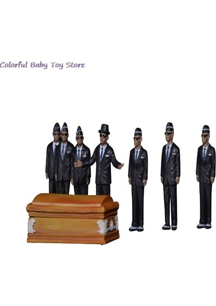 Moda Siyahlar Tabut Taşımak Takım Şekil 10 cm Siyahlar Tabut Taşımak Pvc Action Figure Koleksiyon Oyuncaklar (Yurt Dışından)