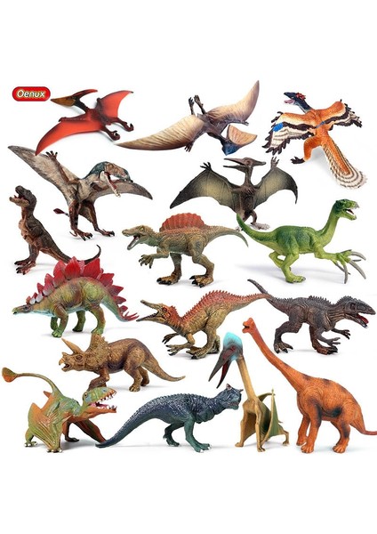 Oenux Orijinal Tarih Öncesi Jurassic Pterosauria T-Rex Aksiyon Figürleri Pvc Vahşi Dinozorlar Dünya Modeli Koleksiyonu Oyuncak Çocuklar Hediye (Yurt Dışından) modelleri