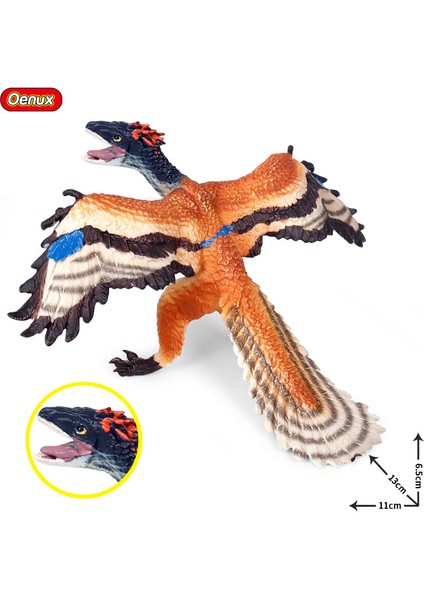 Oenux Tarih Öncesi Jurassic Archaeopteryx T-Rex Dinozor Modeli Aksiyon Figürleri Heykelcik Katı Pvc Minyatür Eğitici Oyuncaklar Hediye (Yurt Dışından) fiyatları