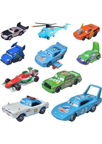 Disney Pixar Arabalar 2 3 Yıldırım Mcqueen Mater Boost Kral Fillmore 1:55 Döküm Araç Metal Alaşım Oyuncaklar Erkek Noel Hediyesi (Yurt Dışından)