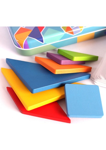Bebek Ahşap Tasarım Hayvan Bulmaca Montessori Çocuklar Erken Eğitim Çocuk Oyuncakları Için Renkli Tangram Oyuncak Sıralama Oyunları (Yurt Dışından)