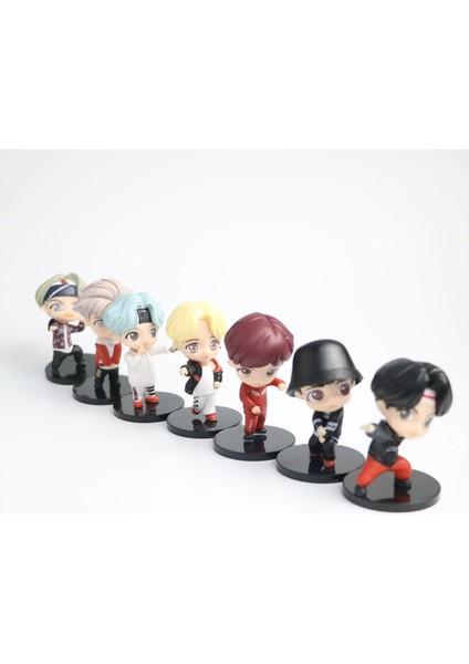 7 Adet/takım Bangtan Boys Grupları Model Oyuncaklar Kpop Yıldız Üst Grup Ordu Pvc Anahtarlık Aksiyon Figürleri Anahtarlık Bt Çocuk (Yurt Dışından)