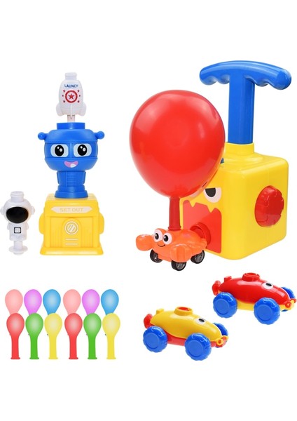 Roket Balon Fırlatma Kulesi Oyuncak Bulmaca Eğlenceli Eğitim Atalet Hava Gücü Balon Araba Bilim Deney Oyuncaklar Çocuklar Için Hediye (Yurt Dışından)