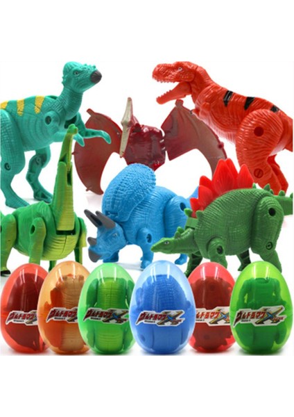 Dinozor Oyuncak Yumurta Seti Çocuk Aksiyon Oyunu Şekil Hayvan Dönüşümü Modeli Jurassic Park Ejderha Tyrannosaur Tek Parça Çocuklar Için (Yurt Dışından)