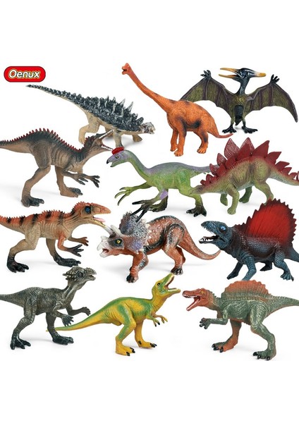 Oenux Küçük Jurassic Dinozor Aksiyon Figürü T-Rex Pterodactyl Stegosaurus Spinosaurus Dinossauro Koleksiyon Modeli Çocuk Oyuncak Hediye (Yurt Dışından) modelleri