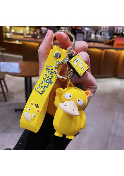 Pokemon Pikachu Anahtarlık Aksiyon Figürü Anahtarlık Pvc Tomy Karikatür Sevimli Psyduck Şekil Kolye Modeli Bebekler Kawaii Çocuk Oyuncakları Hediye (Yurt Dışından)