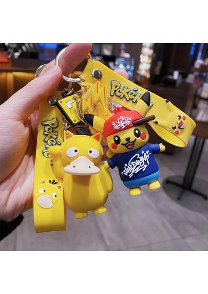 Pokemon Pikachu Anahtarlık Aksiyon Figürü Anahtarlık Pvc Tomy Karikatür Sevimli Psyduck Şekil Kolye Modeli Bebekler Kawaii Çocuk Oyuncakları Hediye (Yurt Dışından) modelleri