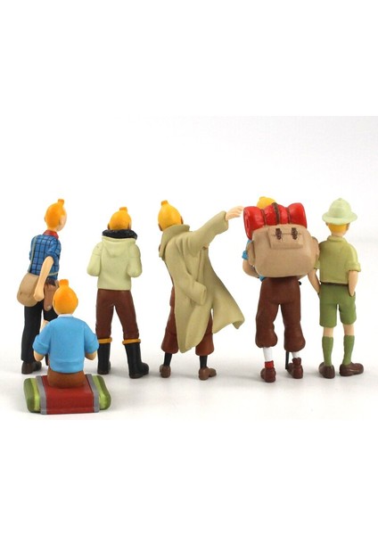 Tenten'in Maceraları Figürleri Teneke Teneke Pvc Action Figure Klasik Karikatür Koleksiyon Model Oyuncaklar Bebekler Hediye 6 Adet/takım (Yurt Dışından) indirimleri