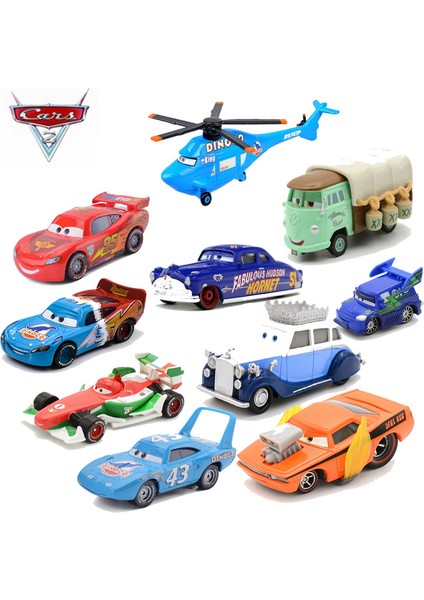 1:55 Disney Pixar Arabalar 2 Yıldırım Mcqueen The Kings Civciv Hick Mater Mack Amca Tüm Disney Karikatür Figürleri Model Oyuncaklar Araçlar (Yurt Dışından) modelleri