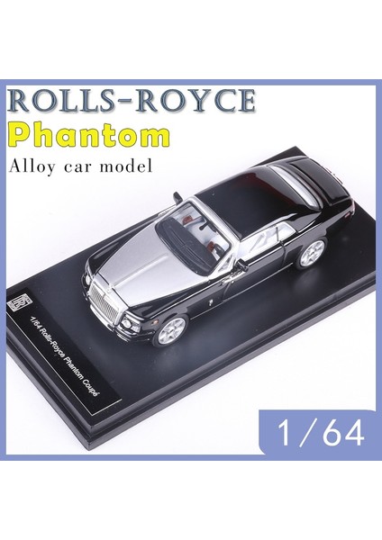 1/64 Rolls Royce Phantom Döküm Simüle Alaşım Araba Modeli Dekoratif Süsler Koleksiyonu (Yurt Dışından)