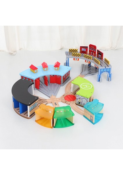 Ahşap Otopark Garaj Seviyesi Garaj Playset Parçalar ile Bebekler Için Asansör Otopark Eğitici Oyuncaklar Erkekler ve Kızlar Için (Yurt Dışından)