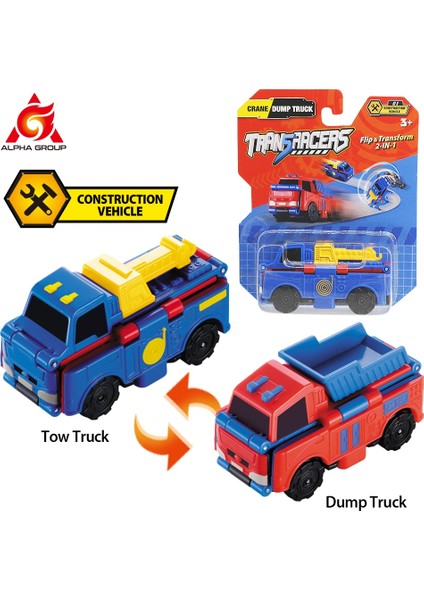 Transracers Flip Cars 2'si 1 Arada Dönüşen Inşaat Araç Serisi Iki Türe Dönüştürülmüş Cep Araba Mini Çocuk Oyuncak Hediyeler (Yurt Dışından) modelleri