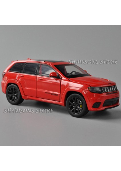 1:32 Ölçekli Ücretsiz Tekerlekli Grand Cherokee Trackhawk Diecast Model Oyuncak Araba Sesli ve Işıklı (Yurt Dışından)