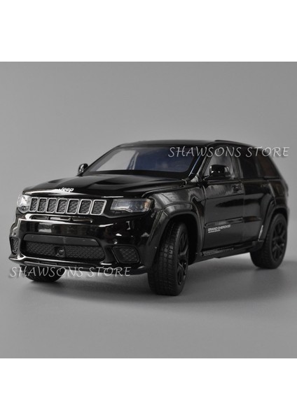 1:32 Ölçekli Ücretsiz Tekerlekli Grand Cherokee Trackhawk Diecast Model Oyuncak Araba Sesli ve Işıklı (Yurt Dışından) modelleri