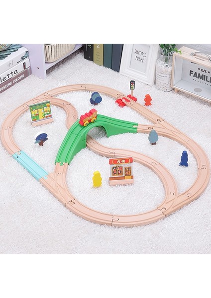 Plastik Spiral Tren Rayları Ahşap Demiryolu Aksesuarları Parça Köprü Iskeleleri Fit Ahşap Parçalar Tren Seti Oyuncaklar Çocuklar Için Hediyeler (Yurt Dışından) modelleri