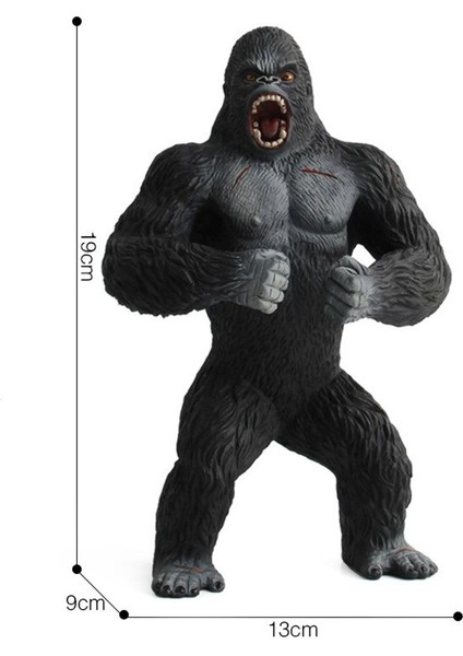 King Kong Goril Eylem Oyuncaklar Karikatür Figürleri Koleksiyon Modeli Büyük Şempanze Hayvan Bebekler Erkek Çocuk Hediye (Yurt Dışından)