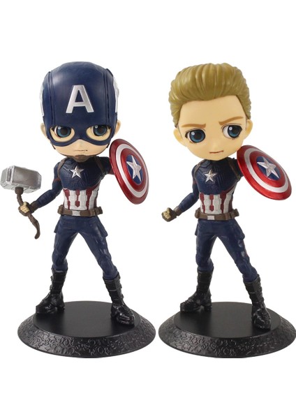 16 cm Avengers Q Posket Süper Kahraman Kaptan Amerika Pvc Aksiyon Figürü Oyuncakları Modeli Bebek (Yurt Dışından) modelleri
