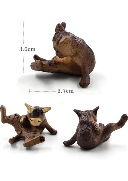 1 Adet Oynayan Yavru Minyatür Tek Parça Karikatür Kedi Aksiyon Figürleri Plastik Hayvan Modeli Sıcak Evcil Hayvan Oyuncakları Bebek Evi Dıy Aksesuarları (Yurt Dışından) indirimleri