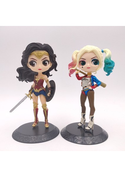 14CM Film Wonder Kadın Qposket Harley Quinn Joker Aksiyon Figürü Oyuncakları Supergirl Koleksiyon Heykelcik Modeli Hediyeler Çocuk Oyuncakları (Yurt Dışından)