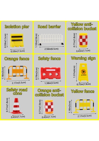 Çocuk Oyuncakları Araba Oyuncak Aksesuarları Barikat Yol Işareti Model Oyuncaklar Çocuklar Için Yaratıcı Trafik Güvenliği Eğitici Oyuncak Hediye Oyun Oyna (Yurt Dışından)