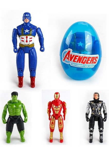 Marvel Demir Adam Oyuncak Avengers Thor Hulk Kaptan Amerika Deformasyon Yumurta Bebek Aksiyon Anime Şekilli Kalıp Çocuk Oyuncak Hediye Çocuklar Için (Yurt Dışından)