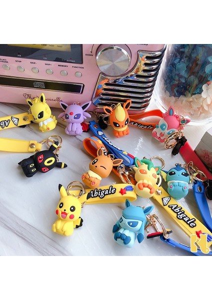 Pokemon Anahtarlık Sevimli Pikachu Aksiyon Figürü Anahtarlık Pvc Tomy Karikatür Anime Mini Eevee Şekilli Kalıp Bebek Kawaii Çocuk Oyuncakları Hediye (Yurt Dışından) fırsatları