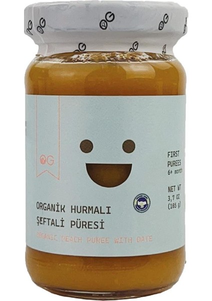 Organik Hurmalı Şeftali Püresi 105 gr +6AY