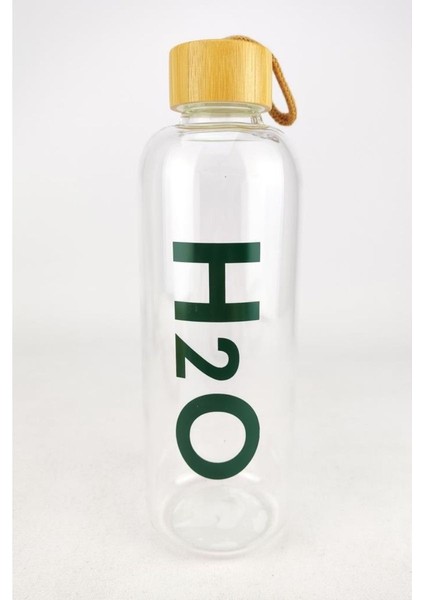 H2O Bambu Kapaklı Cam Matara 1000 ml - H2O75372 - C1-1-18